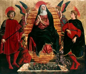 Assumption of the Virgin with Saints Julian and Minias, 1449-1450
