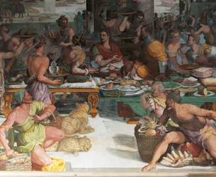 Julius Caesar receiving the tax of Egypt