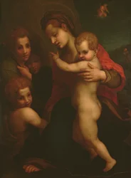 Madonna and Child, St. John and two Angels
