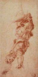Male Figure; Drawing by Andrea del Sarto. Gabinetto dei Disegni e delle Stampe, Uffizi Gallery, Florence
