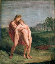 Apollo and Hyacinthos Fresco by Andrea Appiani. Milan, Pinacoteca di Brera