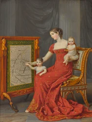 Princess Augusta of Bavaria, Duchess of Leuchtenberg, with her Daughters Joséphine and Eugénie