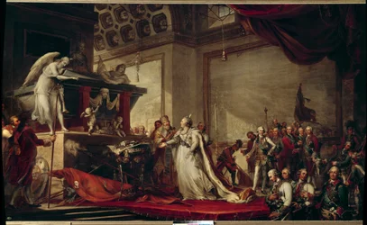 Catherine II of Russia Places the Trophies Taken from the Turks in Front of the Tomb of Peter the Great