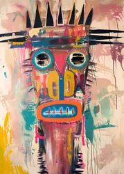 Colorful Graffiti Face