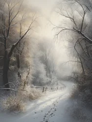 Enchanting Snowy Path