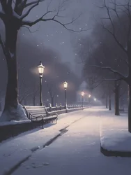 Snowy Winter Night