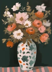 Vibrant Flowers In Vase