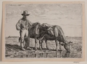 Shepherd with Cows