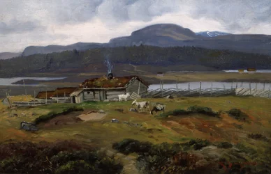 Pasture with goats