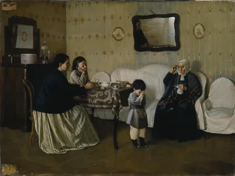 A Family Morning. Teach Child to Pray
