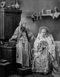Girls in Russian Dress, c1870s-c1880s