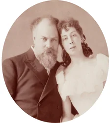 Portrait of the artist Konstantin Yegorovich Makovsky with his wife