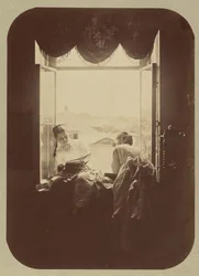 Two Young Women at Window