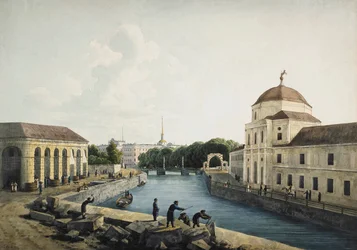 View of the Moika River by the Imperial stables, St Petersburg, Russia