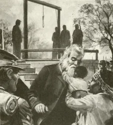 John Brown on the Way to the Gallows Stopped to Kiss a Negro Child
