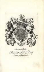 Coat of Arms and Crest of Charles FitzRoy, 2nd Duke of Grafton