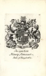Coat of Arms and Crest of Henry Somerset, 2nd Duke of Beaufort