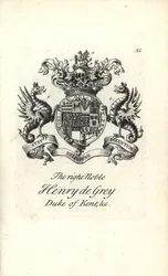 Coat of Arms and Crest of Henry de Grey
