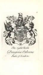Coat of Arms and Crest of Peregrine Osborne, 2nd Duke of Leeds