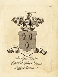 Coat of arms of the Right Honourable Christopher Vane, Lord Bernard
