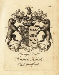 Coat of arms of the Right Honourable Francis North, Lord Guilford, 2nd Baron Guilford