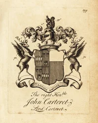 Coat of Arms of John Carteret, Lord Carteret, 2nd Earl Granville, 7th Seigneur of Sark