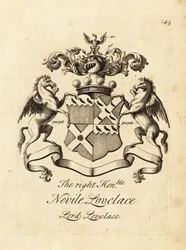 Coat of arms of Nevile Lovelace, Lord Lovelace, 6th Baron Lovelace