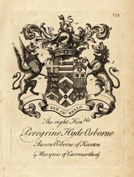 Coat of arms of Peregrine Hyde Osborne, 2nd Duke of Leeds, Viscount Osborne, Earl of Danby, Marquess of Carmarthen