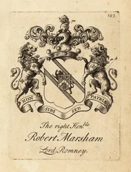 Coat of arms of the Right Honourable Robert Marsham, Lord Romney