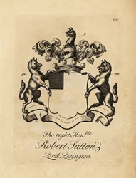 Coat of arms of the Right Honourable Robert Sutton, Lord Lexington, 2nd Baron Lexington