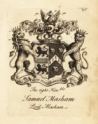 Coat of arms of the Right Honourable Samuel Masham, Lord Masham