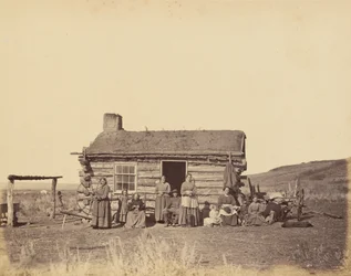Plate 48. Mormon Family, Great Salt Lake Valley, 1869