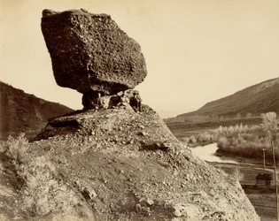Sphinx of the Valley, from The Great West Illustrated in a Series of Photographic Views across the Continent taken along the line of the Union Pacific Railroad West from Omaha, Nebraska by A.J. Russell, Volume I
