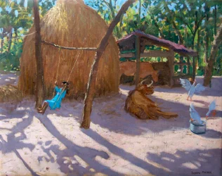 Haystack and Girl on a Swing, Kerala