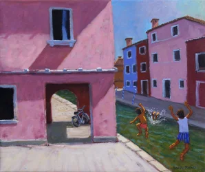 Jumping into the Canal, Murano, Venice