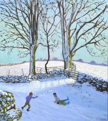 Large trees and sledgers, Derbyshire, 2023