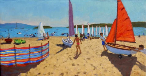 Pushing out the boat, Abersoch, 2016