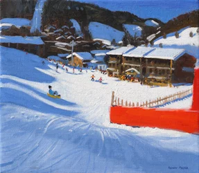 Skiing, La Clusaz, France