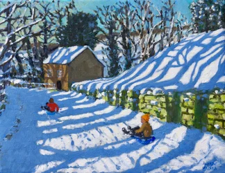 Sledging, Upper Hulme, Leek, 2020