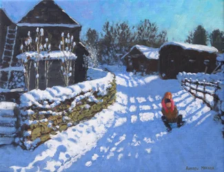 Sledging, near Wintercroft Lane near Dovedale and Thorpe. Ashbourne, 2021