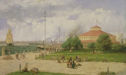 New York Harbour and Castle Garden, 1885