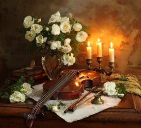 Candlelit Roses and Violin