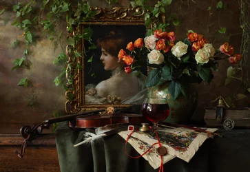 Classical Violin and Roses