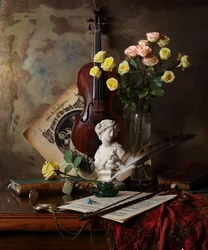 Classical Violin and Roses