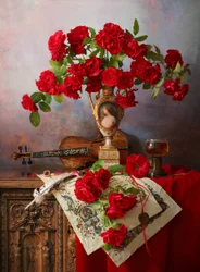 Red Roses Still Life