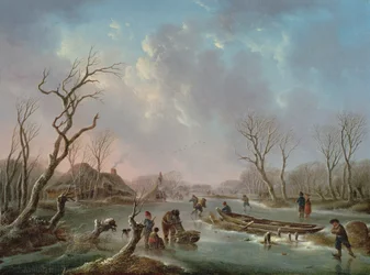 Skaters on a Frozen River