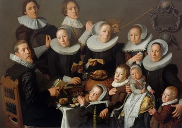 Portrait of the Painter Andries van Bochoven and His Family