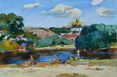 Bathers on the Riverbank