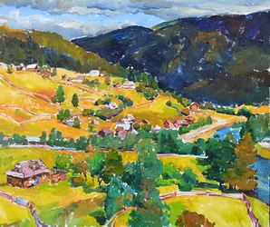 Colorful Mountain Village