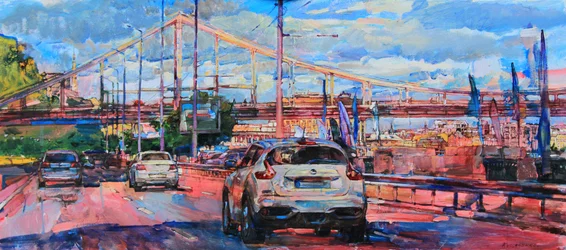 Vibrant City Bridge
